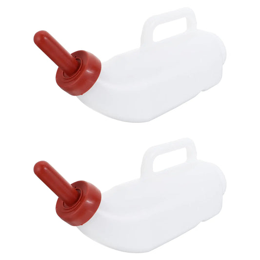 2PCS 68 oz Calves Nurser Bottles with Handle and Silicone Lamb Cow Feeding Bottle Farm Goats Milk Feeder Livestock Supplies