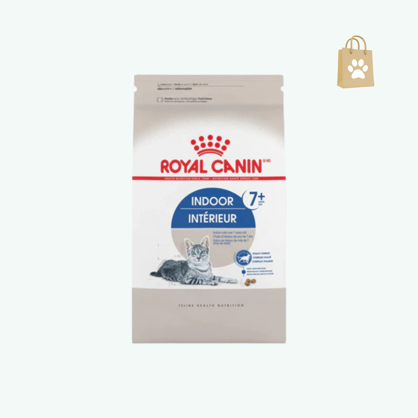 Royal Canin Indoor 7+ Adult Dry Cat Food 2.5 lb bag
