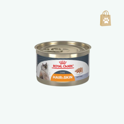 Royal Canin Feline Care Nutrition Hair & Skin Care Loaf in Sauce Canned Cat Food 3 oz can (24-count)