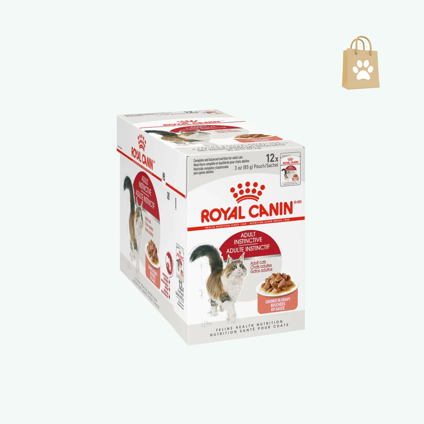 Royal Canin Adult Cat Instinctive Chunks in Gravy Wet Cat Food Pouch 3 oz pouch (12-count)