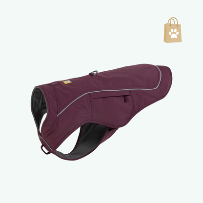 Ruffwear Overcoat Fuse Jacket Harness Combo for Dogs Purple Rain Small
