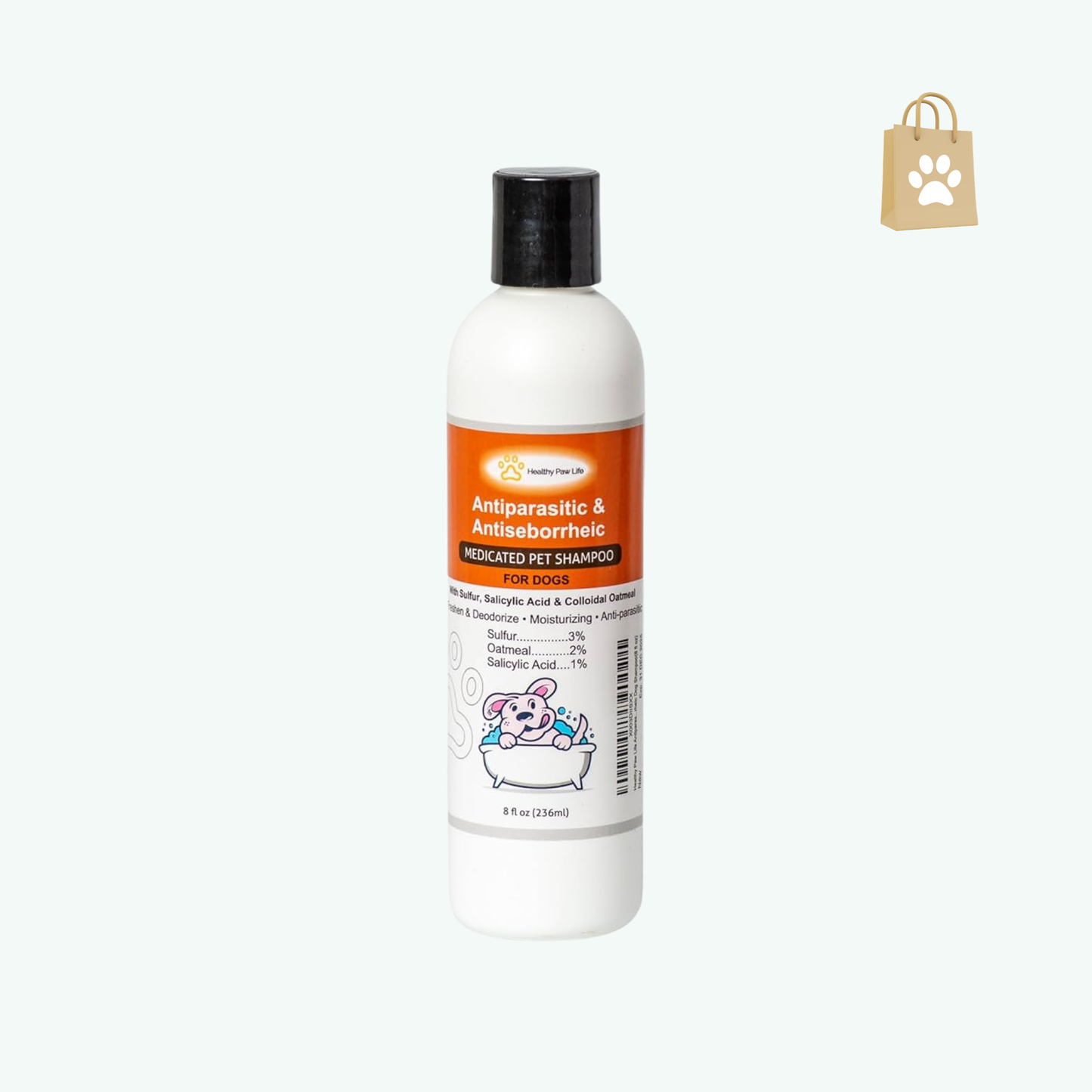 Healthy Paw Life Antiparasitic & Antiseborrheic Dog Shampoo (8 fl oz)