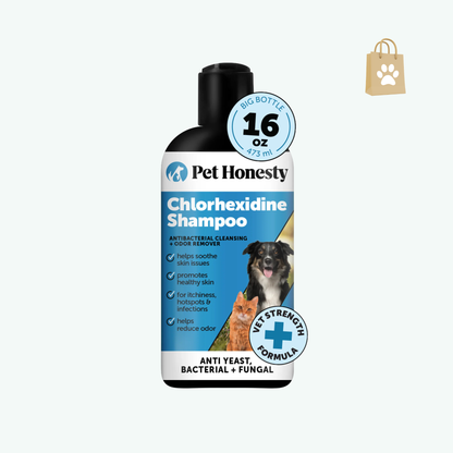 Pet Honesty Chlorhexidine Cat & Dog Seasonal Itch Relief Shampoo for Allergies Itching Dog Skin and Coat Supplement Helps Shedding Hot Spots Deodorizing Dog Shampoo Dog Grooming Supplies16oz