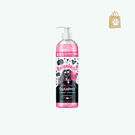 BUGALUGS Baby Fresh Dog Shampoo 33.8 Fl Oz Dog Grooming Shampoo Products for Smelly Dogs with Baby Powder Scent Best Puppy Shampoo Baby Fresh Shampoo Conditioner Vegan pet Shampoo