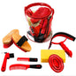 9 Pieces Horse Grooming Kit Tack Room Supplies Set with Organizer Tote Bag Oval Massage Curry Hard and Soft Brush Hoof Pick Sweat Scraper Bathing Sponge Combs for Horse Riders Beginners (Red)