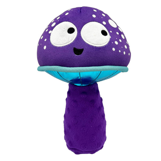 Huxley & Kent for Dogs | Mellow Mushroom (Large) | Funny Dog Toy | Power Plush Dog Toy with Squeaker | Dog Gift | Fun Durable | H&K Squeaky Dog Toy