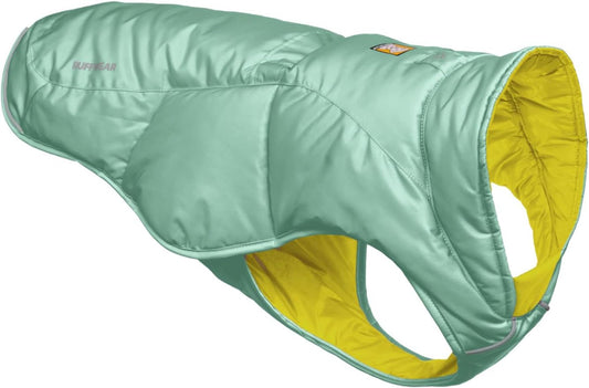 Ruffwear Quinzee Jacket Insulated and Water-Resistant Jacket for Dogs with Stuff Sack River Rock Green Small